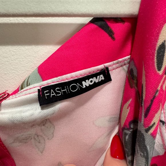 Fashion Nova Pink Floral Jumpsuit - Picture 5 of 7